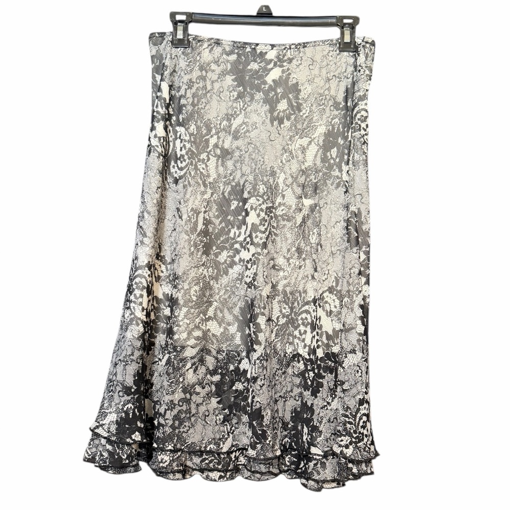 Kim Rogers Monochrome Patterned A-Line Skirt